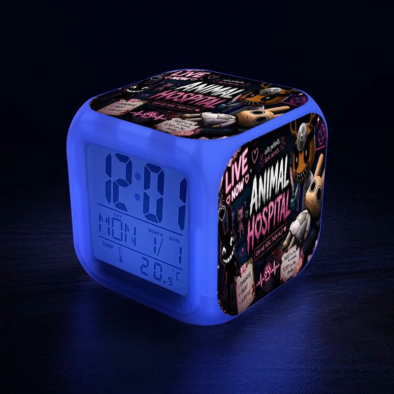 Cross Animal Hospital Digital Alarm Clock - New Night Light, Mute Game Peripheral for Home