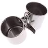 Bird Feeding Double Cups Stainless Steel Parrot Cage Stand Bird Feeder Box Parrot Cups Bowls Container For Food Water Feeding