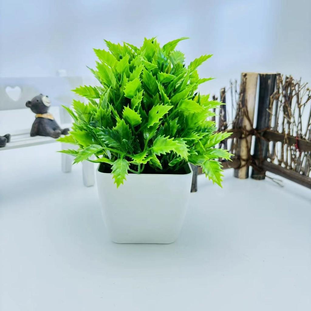 Myrica Rubra Leaf Citrus Leaf Faux Green Potted Plant Home Decor And Gift