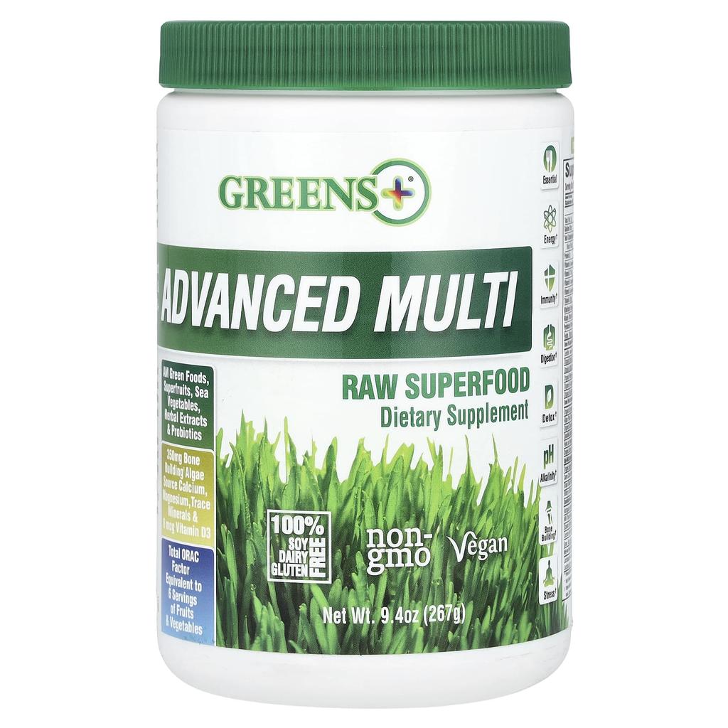 Greens Plus Advanced Multi-Raw Superfood, 9.4 Oz (267 G)