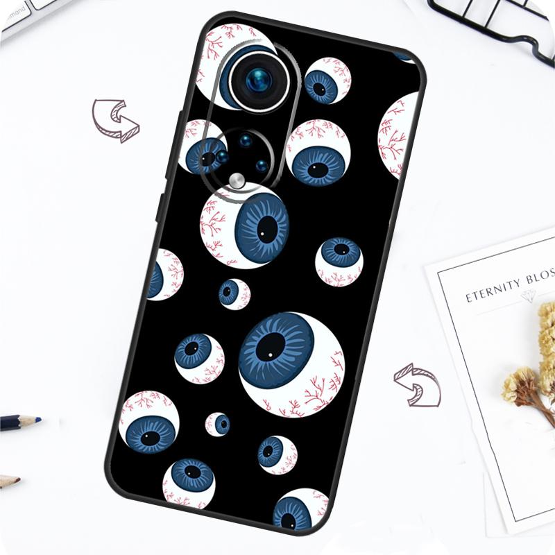 Чехол со сумасшедшим узором из глаз для Honor Magic 7 5 6 Pro Honor 200 Pro X9b X9a X8b X8a X8 X9 X9c 50 70 90 Lite