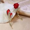Elegant  Rose Flower Brooches Lapel Pins Jewelry Decoration