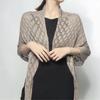 Женский кардиган с длинным рукавом из мягкой ткани с ажурным швом, легко сочетающийся, прозрачный, солнцезащитный, летний плащ для домашней одежды