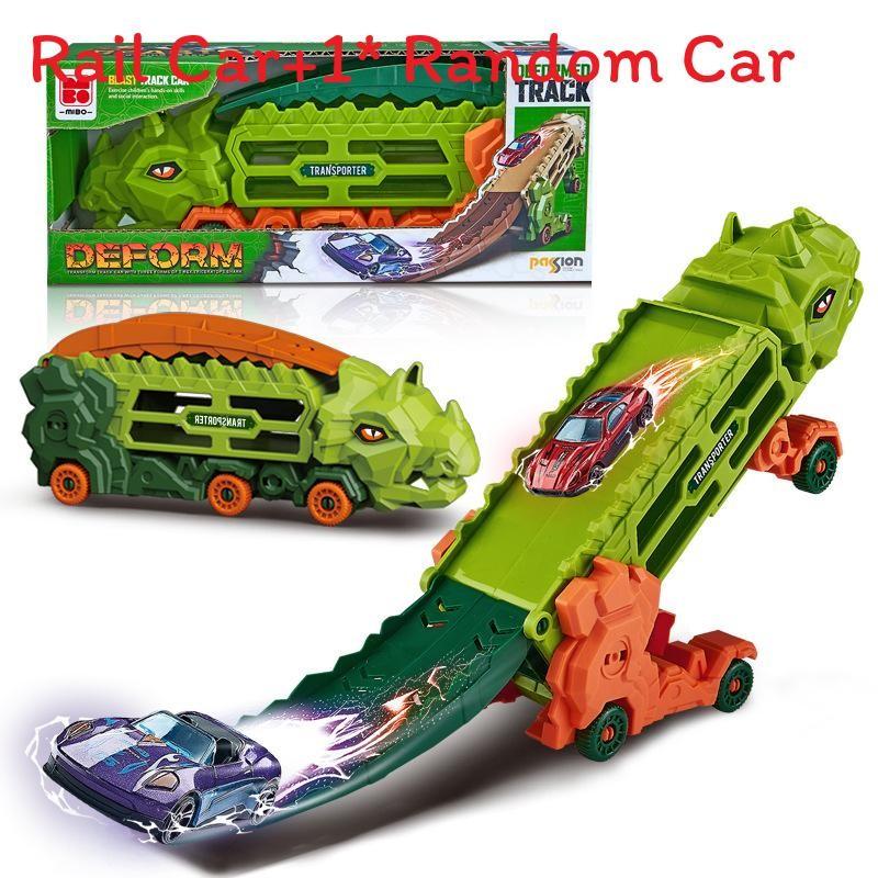 Dinosaur Shape Folding Track Car For Kids With Transforming Features And Interactive Play