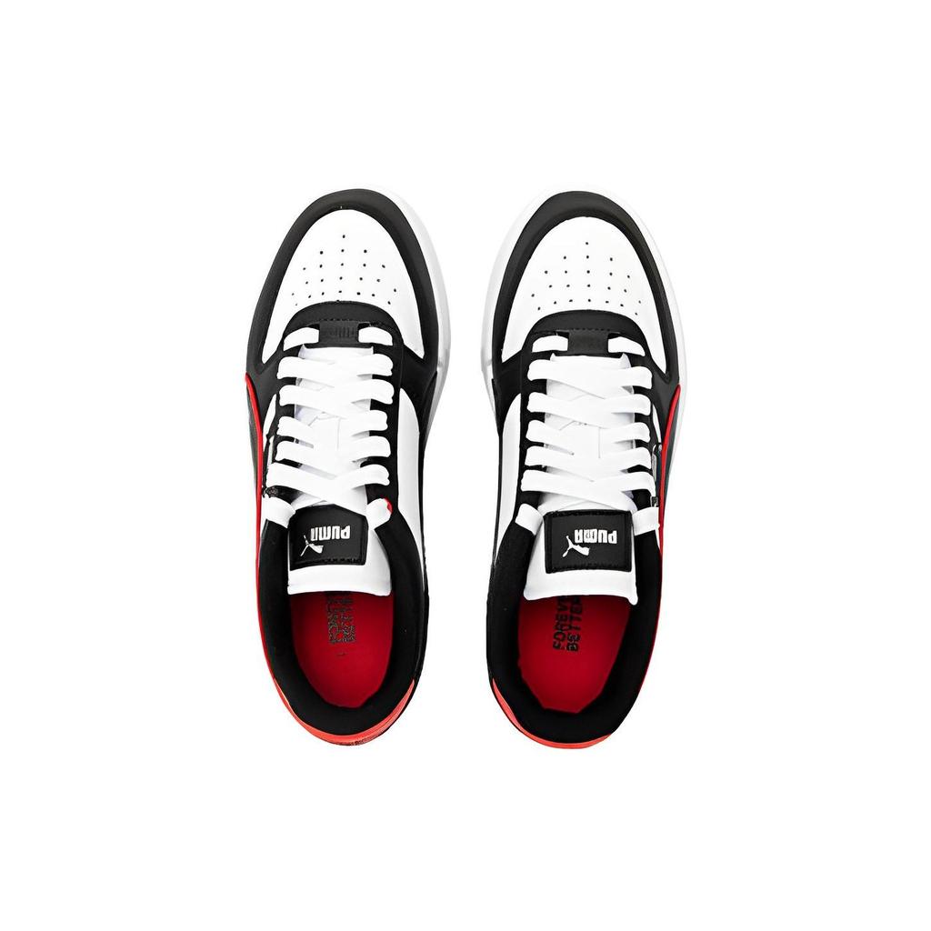 Puma Caven Dime Кроссовки из синтетической кожи с низким верхом Унисекс Кроссовки Белый Черный Красный 384953-16