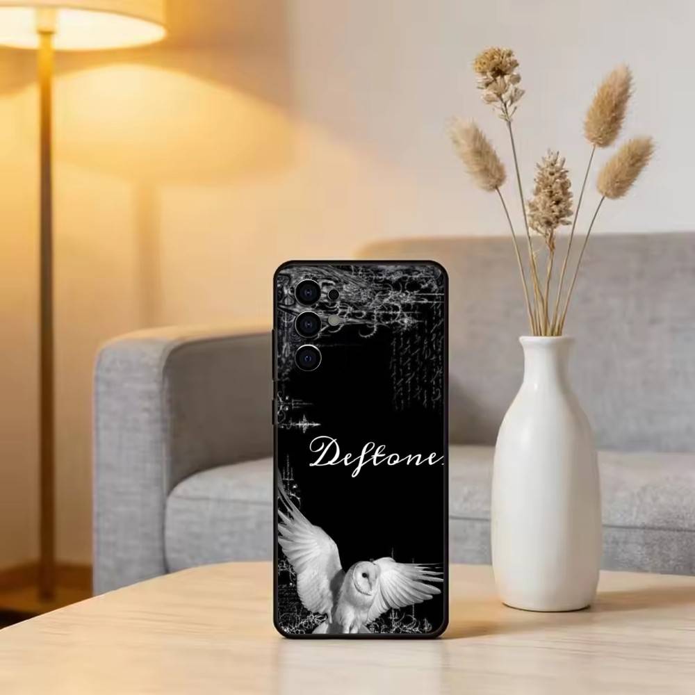 Чехол для телефона R-Rock B-Band D-Deftones для Samsung S25, S24, S21, S22, S23, S30, Ultra, S20, Plus, Fe, Lite, Note, 10, Черный чехол