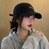 Washed Cotton Baseball Cap Cat Embroidery Sunshade Hat Vintage Peaked Cap  For Men Women