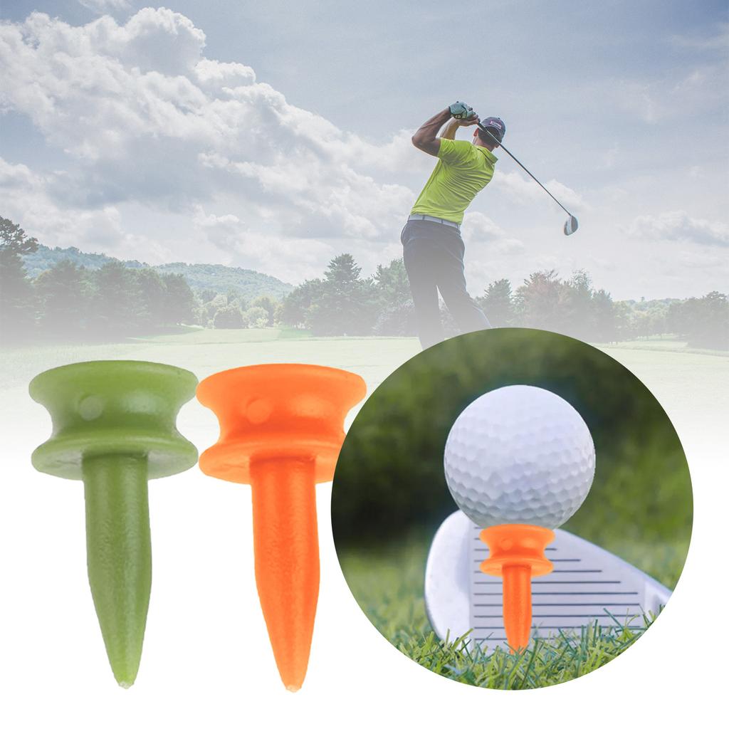 100Pcs Professional Short Golf Tees Plastic Step Down Cactle Tee Double Deck Golf Tees for Golf Practice Part