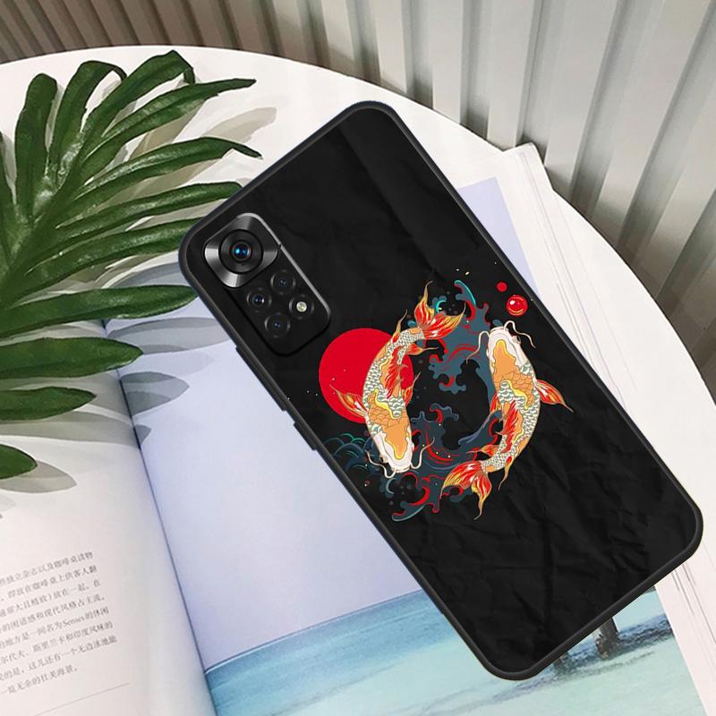Чехол Funda с китайскими карпами Кои для Xiaomi Redmi Note 14 10 11 12 13 15 Pro Plus Чехол для Redmi 15 15C 14C 12C 10C 13C
