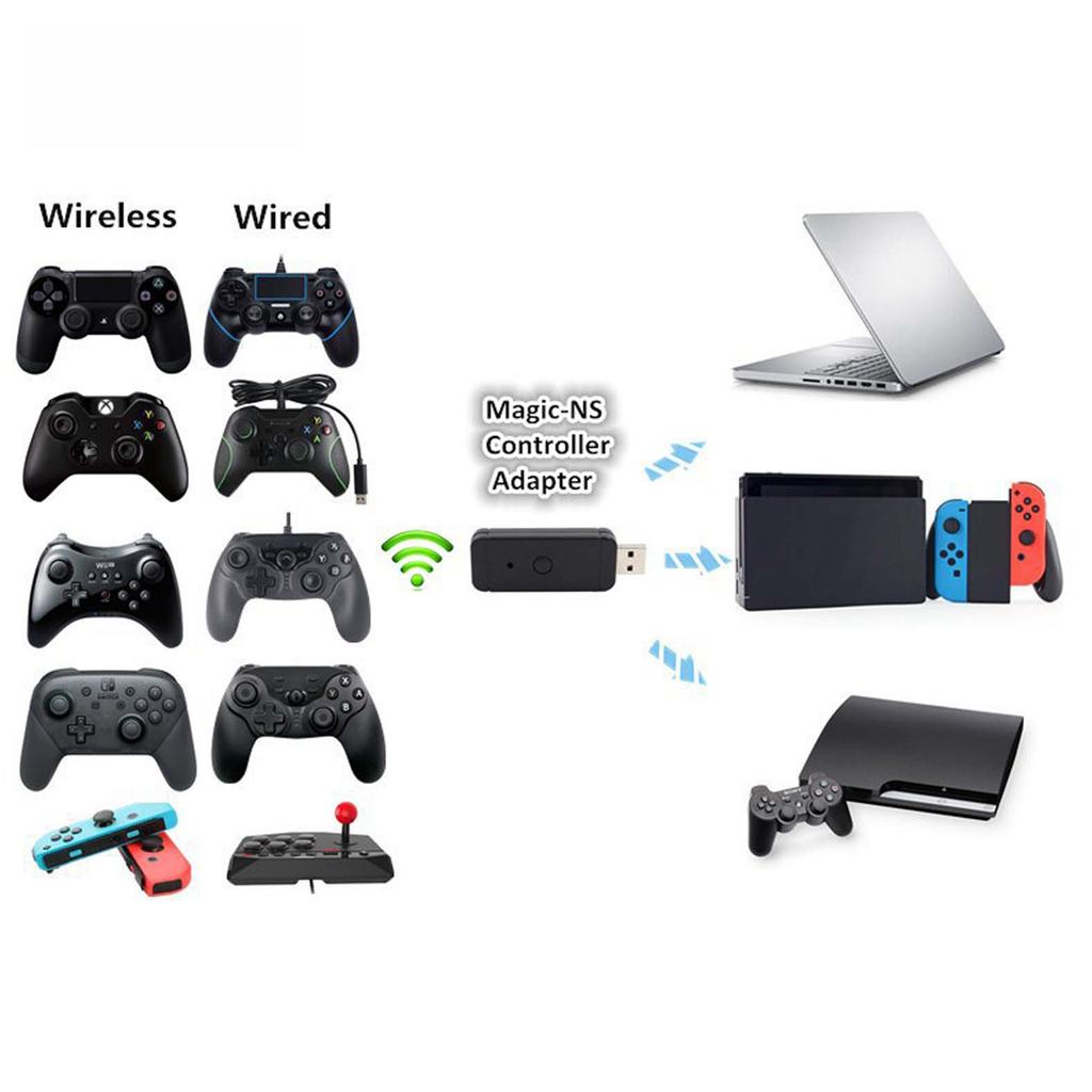 Беспроводной Конвертер Геймпада Джойстика для Switch PC4 S Контроллера