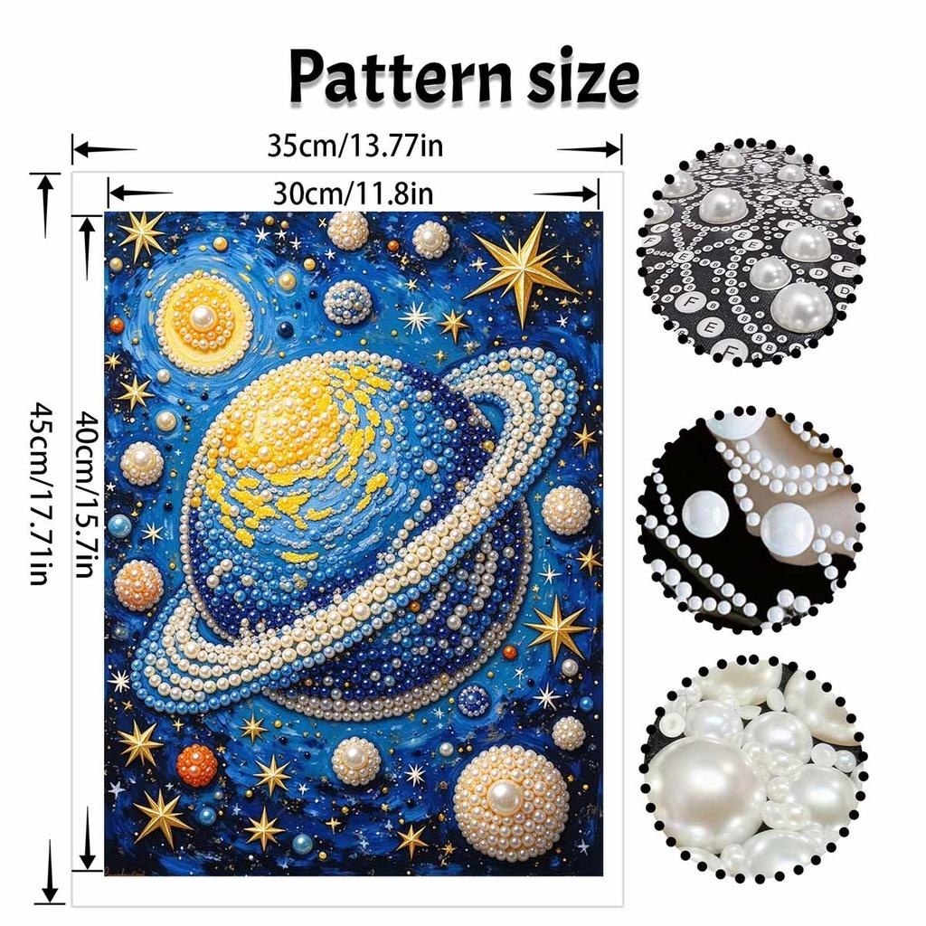 DIY 3D Pearl Diamond Painting Art Set Saturn Star Universe Home Decor Art Set Wall Art