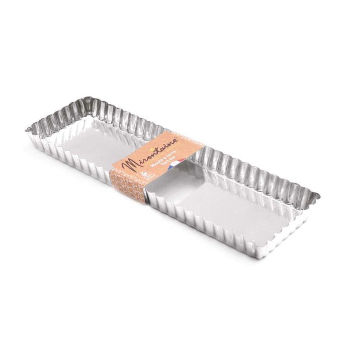 Moule à tarte rectangle 35x11cm en fer blanc