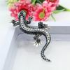 European and American Retro Personality Lizard Gecko Brooch Charm Animal Brooch Creative Rhinestone Gecko Brooch