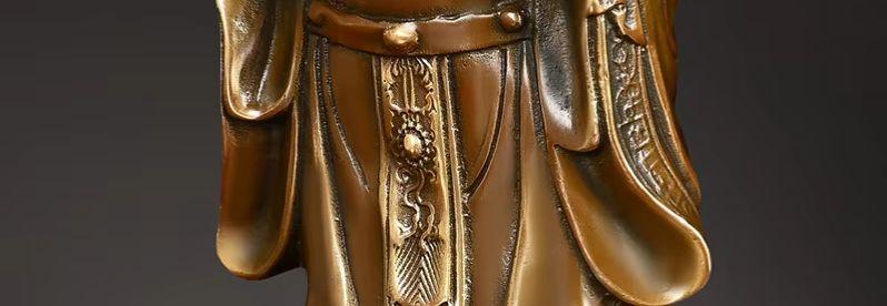 Фэн-шуй Медный Бог Богатства Стоящая Статуэтка Вэнь Цай Домашние Подношения Юань Бао Домашний Декор для Гостиной