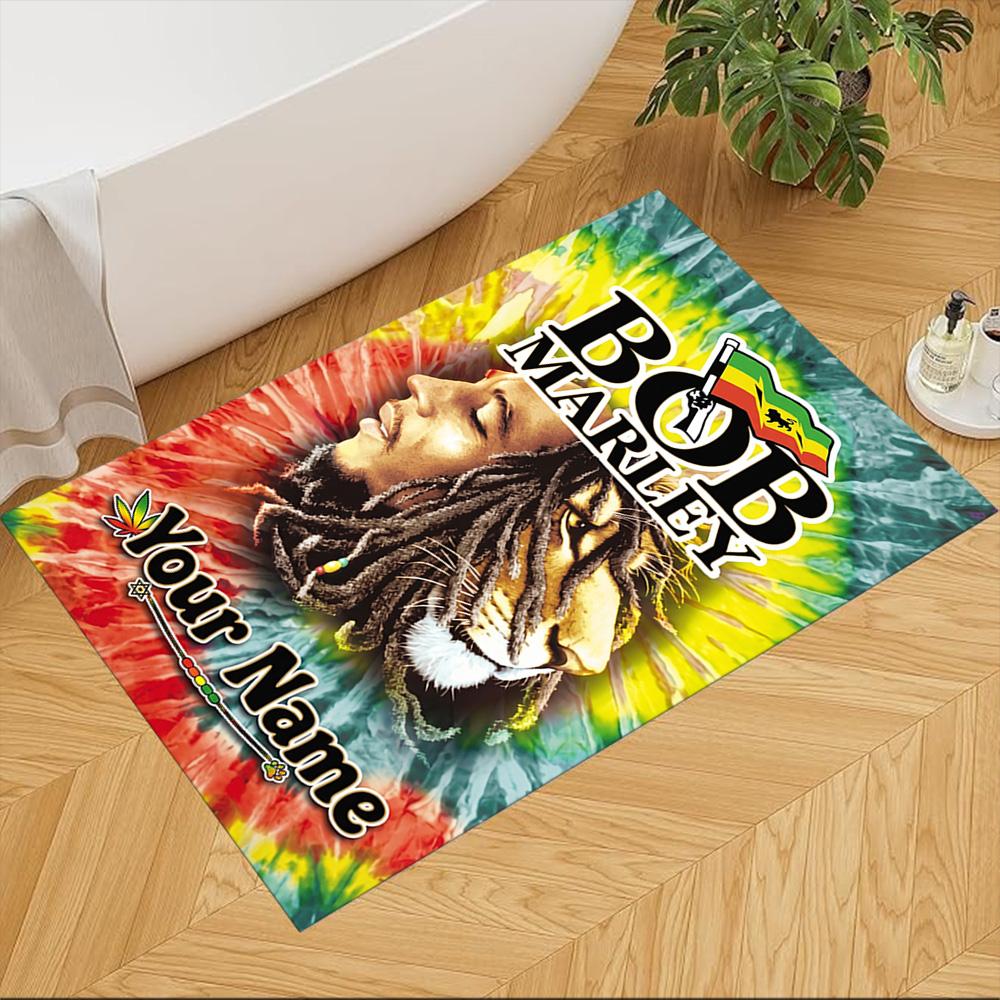 Bob Marley Customized Name Area Rug Design for Game Room Balcony Dining Room Bedrooms Antislip Carpet Office home decor