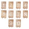 10Pcs 1-10 Numbers Wood Signs Wedding Table Number Wooden Table Numbers Birthday Party Engagement Seat Numbers Sign Gift