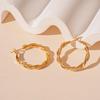 Серьги-пусеты с геометрическим кругом, золотые серьги-кольца, темпераментные серьги-гвоздики, женские подарки