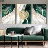 Ayatul Kursi Quran Gold Green Marble Wall Art Islamic Posters Calligraphy Canvas Painting Print Pictures Living Room Home Decor