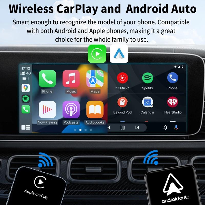 Проводной к Беспроводному Адаптеру CarPlay, Зеркалирование Экрана Двойной Системы Android Auto, Видеоконвертер для Автомобиля