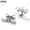 2pcs Sliding Door Roller Hardware Slide Doors Pulley 4 Wheels Glass Door Hanging Wheels Rail Track Pulley Silent Nylon Wheel