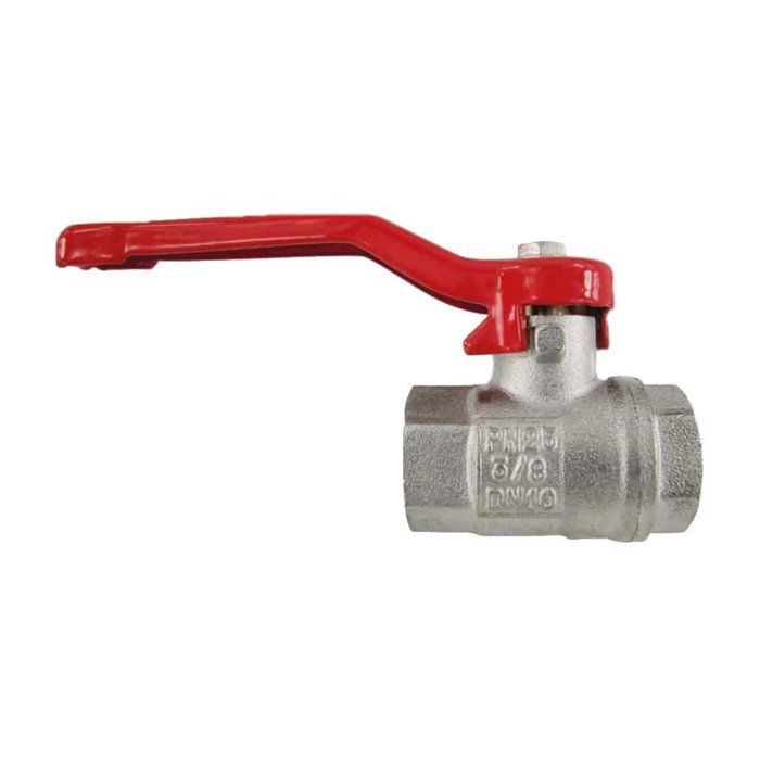 Robinet à bille 1 1/2 pouce Laiton Nickelé Levier Acier PN25 - Durabilité et Sécurité
