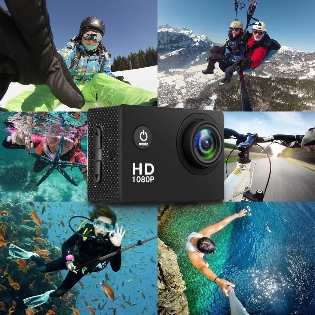 Спортивная мини-камера DV 1080P для наружной съемки, водонепроницаемая, 2,0-дюймовая спортивная камера