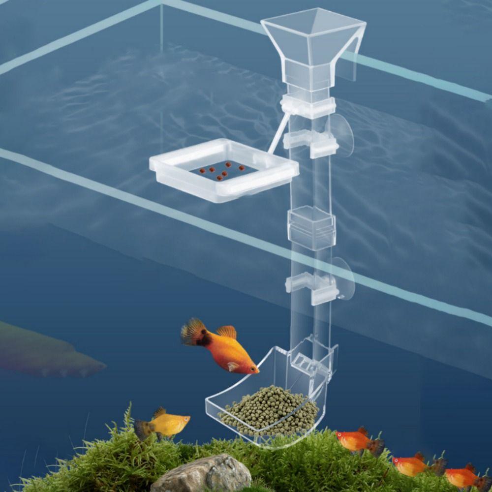 Acrylic Fish Tank Feeding Tube Transparent Aquarium Feeder Tube  Food Dispensing