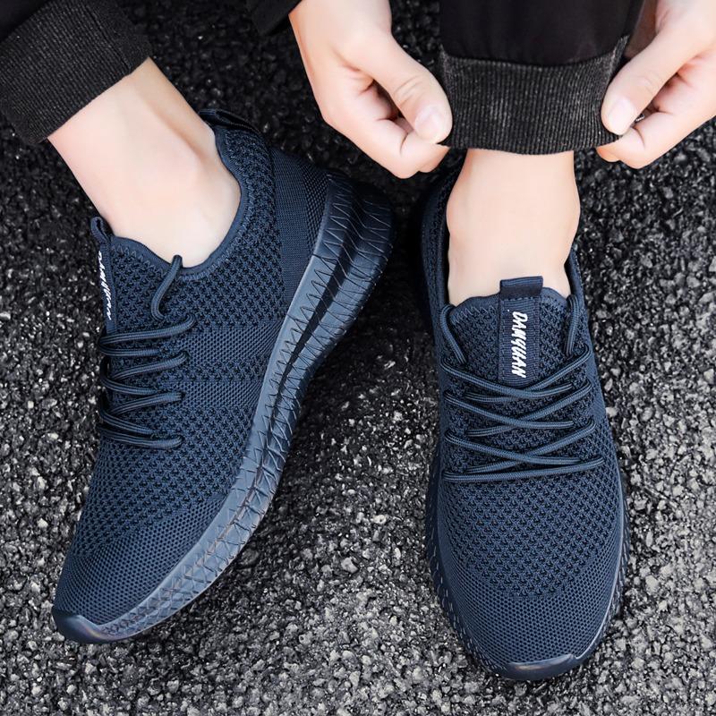 Damyuan Lightweight Men Shoes Fashion Design Running Shoes Lace-Up Male Outdoor Gym Sports Tennis Shoes Vulcanized Footwear