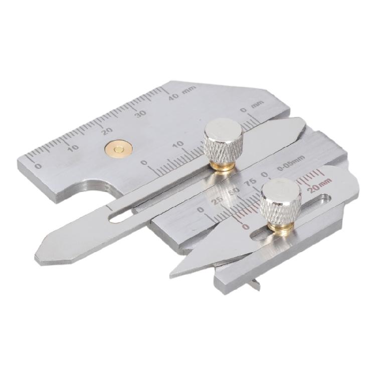 Welding Inspection Ruler Stainless Steel Double Slide Welding Pit Seam Gauge