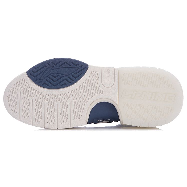Li Ning Wei Wu Zen Elastic Classic Low-Top Скейтерские туфли Женские Скейтерские туфли Серо-голубые AGCR214-2