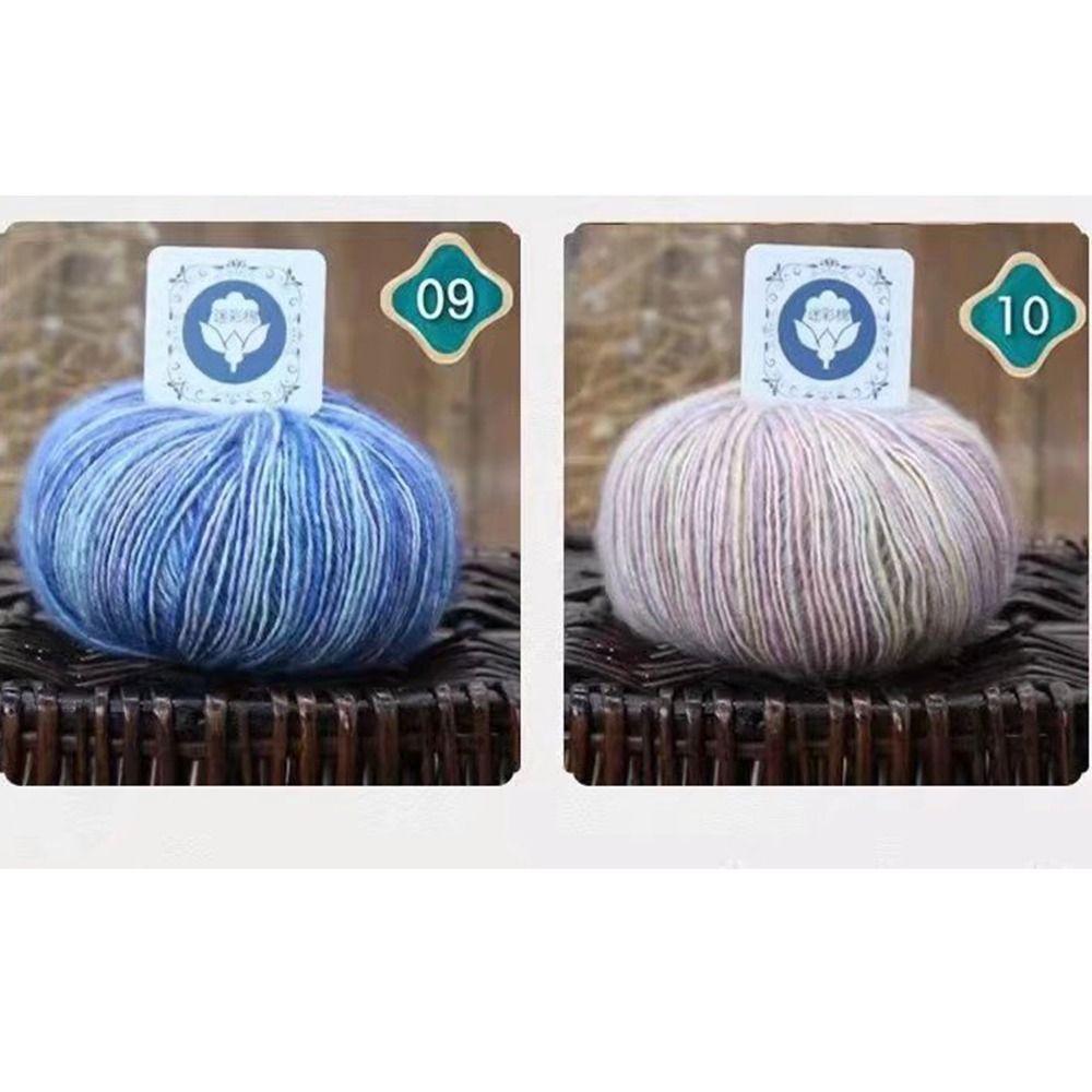 Manual Hand Knitting Yarn Multicolored Crochet Thread Yarn Sturdy Knitting Wool Yarn  Blanket