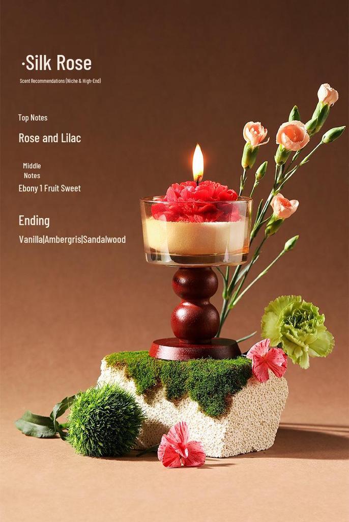 Elegant Aromatherapy Candle Gift Box - Flower Story for New Year, Valentine's Day, Birthdays & Weddings