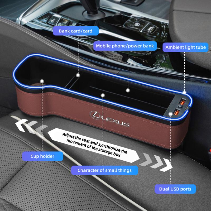 Lexus Car Interior Atmosphere Light Storage Box Seat Gap Boxs For Lexus F SPORT ES RX NX LS UX LM LX GX LC RZ IS CT GS RC HS SCRO8