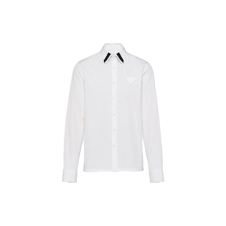 PRADA Shirts Men's White Lapel Moderate Other UCN530-10IV-F0964-S-OOO