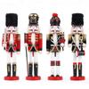 30CM Christmas Nutcracker Set Wooden Nutcracker Ornament Soldier Figure Handcraft Doll Home Office Desktop Xmas Decoration Gift