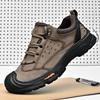 New Genuine Leather Men's Casual Shoes Outdoor Breathable Work Shoes Zapatos Hombre High Quality Hiking Sneakers Walking Shoes