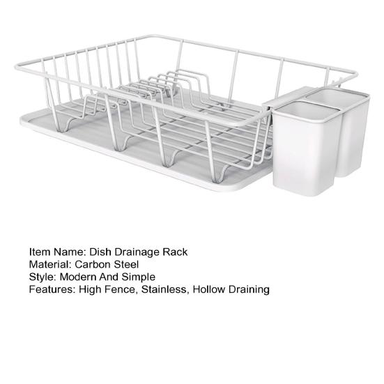 Дренажная стойка для посуды Полый сливной высокий забор Нержавеющая посуда Сушилка-органайзер Портативные палочки для еды Держатель ложки Кухонная компактная тарелка для чаши