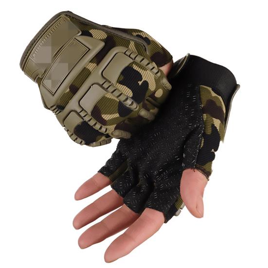 Мужские армейские военные велосипедные полуперчатки для страйкбола на открытом воздухе, боевые полуперчатки с пальцами