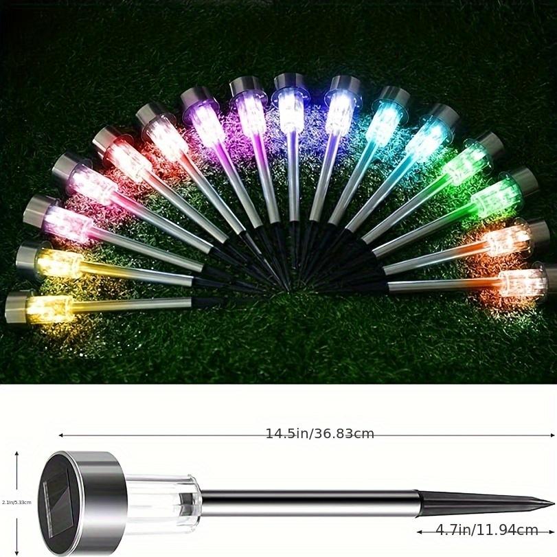 10/30 шт. наружных солнечных ландшафтных газонных светильников, садовые светильники из нержавеющей стали, солнечные садовые светильники для доступа, террас, газонов, вилл, парков и подъездных путей