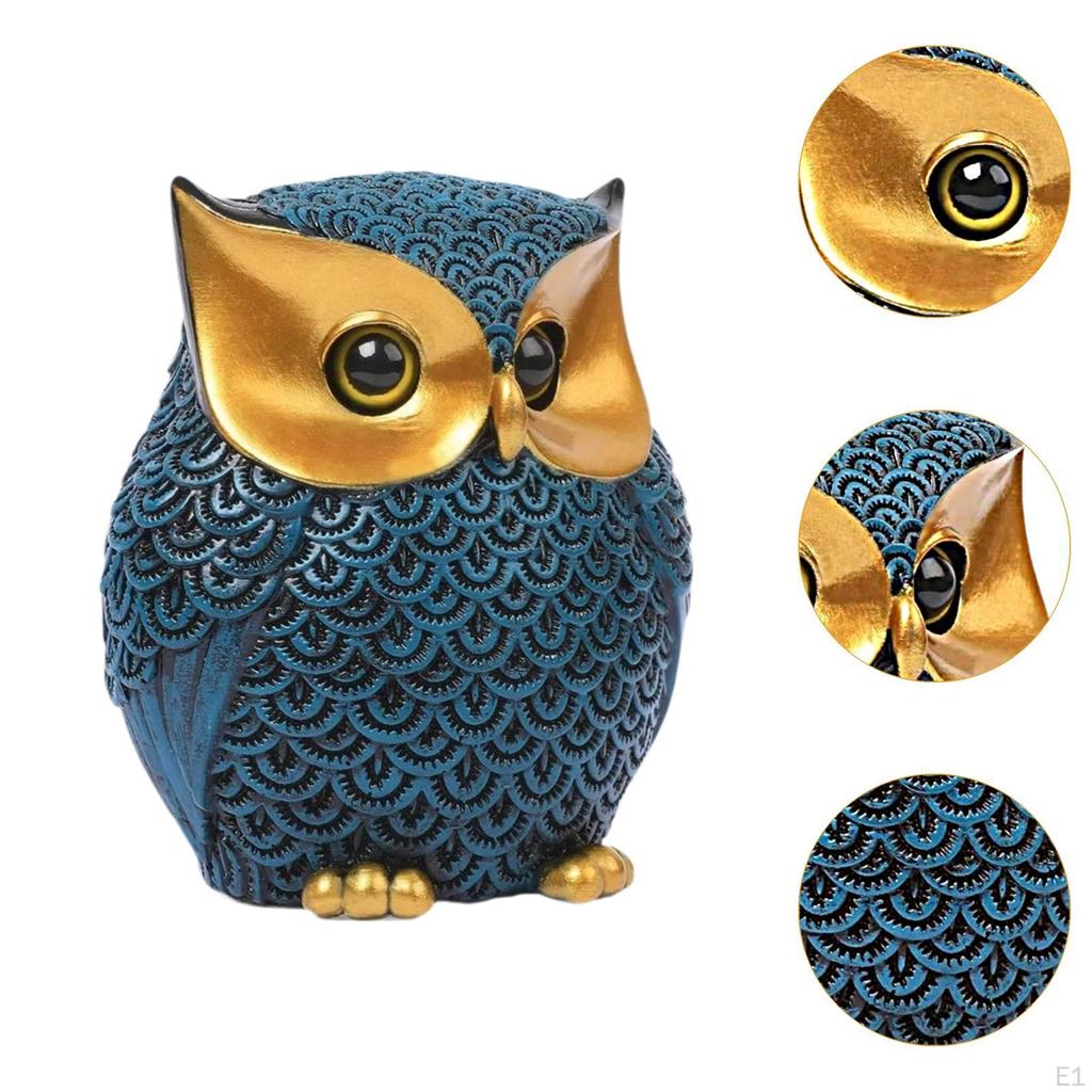 Owl Statue Animal Sculpture Compact Modern Shelf Decor Versatile Accents Figurine for Office