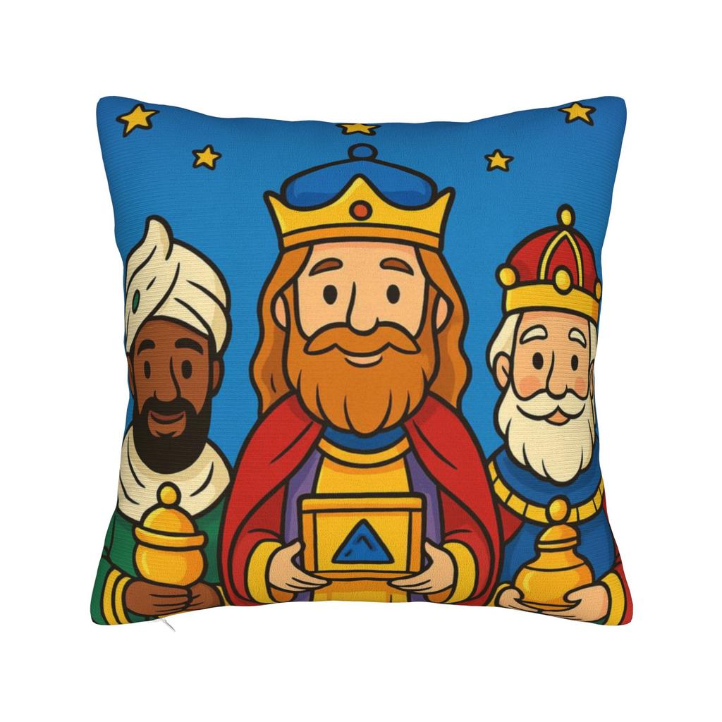 Día de los Reyes Magos Epifanía Three kings Pillow Cover Printed Cushion Cover Decor Throw Pillow Case Cover Home Multiple Sizes