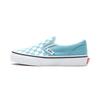 Slip-On Canvas Low Top Skate Shoes Blue And White Checkered Kids Sneaker VN0A4BUT30Y