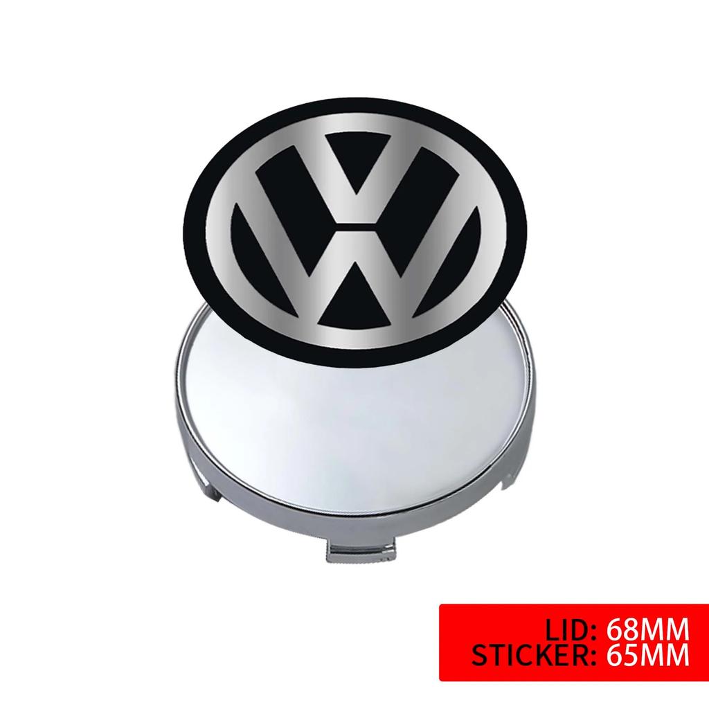 IMNOV1 VW GTI GOLF 2026 Hot For VW VOLKSWAGEN 4PCS 60MM/ 63MM/68 MM Car Wheel Center Hub Caps Tire Rim Covers Auto Accessories For Volk