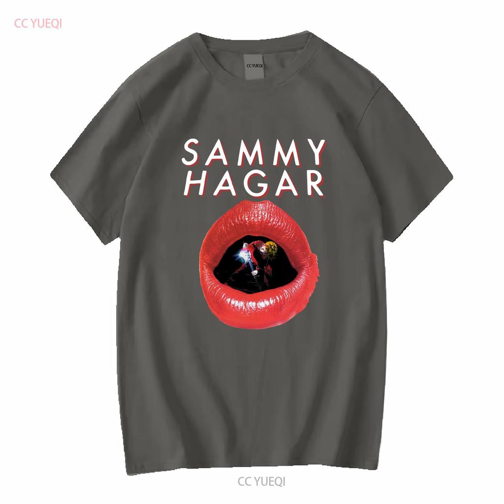 Sammy Hagar 1983 Red Rocker Tour T Shirt Print Front 6s3305 Long Or Short Sleeves Vintage Washed Unisex Stylish Soft Slightly
