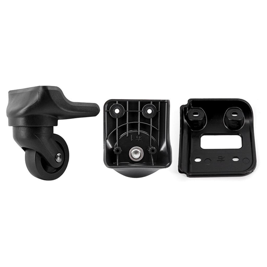 Сверхпрочные сменные колеса для багажа, вращение на 360 градусов, 4 шт., прочные для ремонта, черные