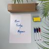 A3 A4 Magnetic Dry Erases Board for Refrigerator Fridge Magnetic Whiteboard with Markers Erasers Easy to Write and Clean
