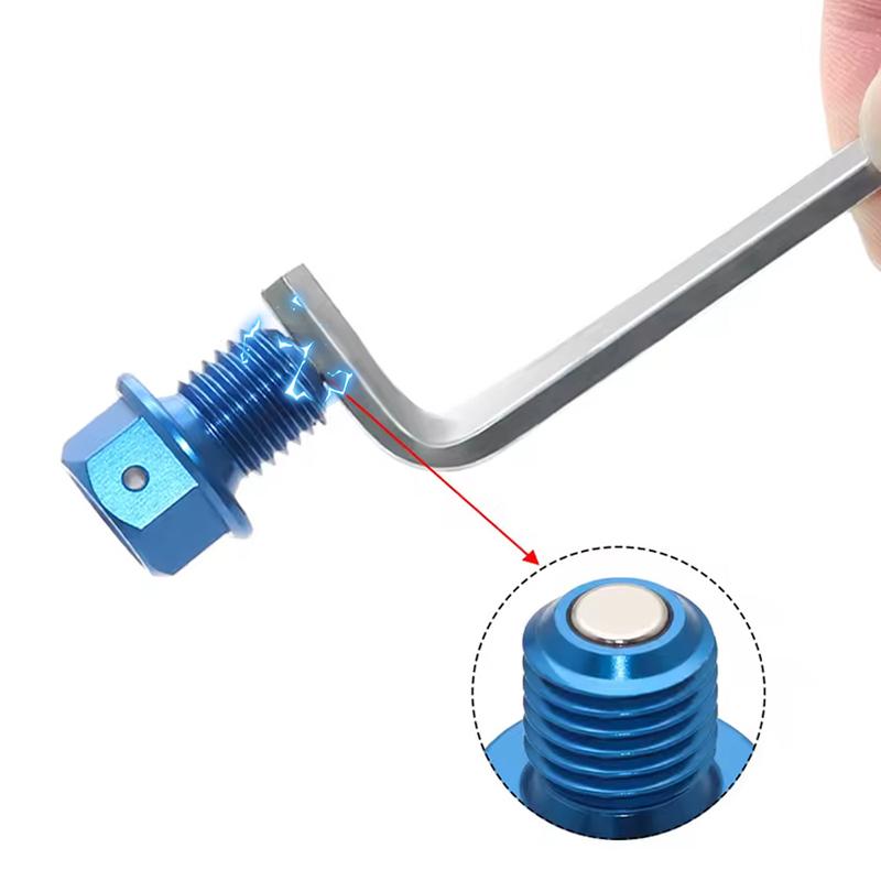 1pc Motorcycle M12xP1.5 Sump Drain Nut Screw Bolt Magnetic Engine Oil Drain Plug Motorbike Accessories for Honda Kawasaki Yamaha