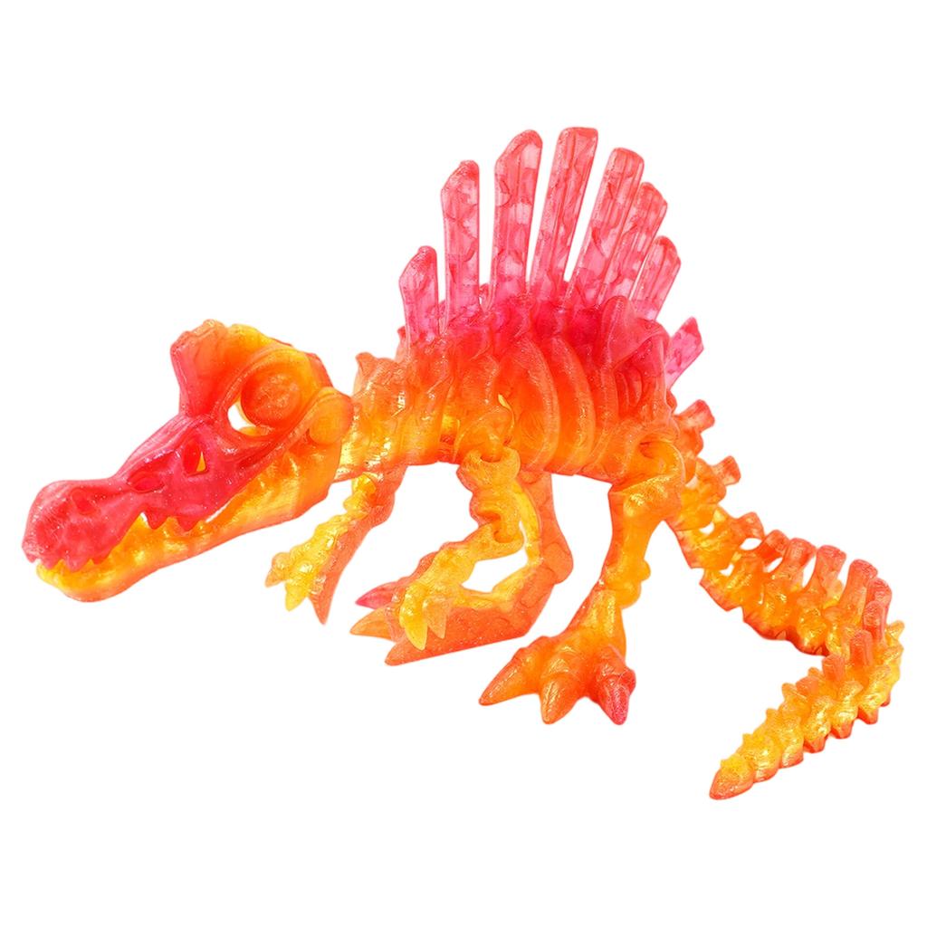 3D Printed Spinosaurus Dinosaur Skeleton Model Educational Puzzle Toy for Assembly and Display Suitable for Science and Learning Projects