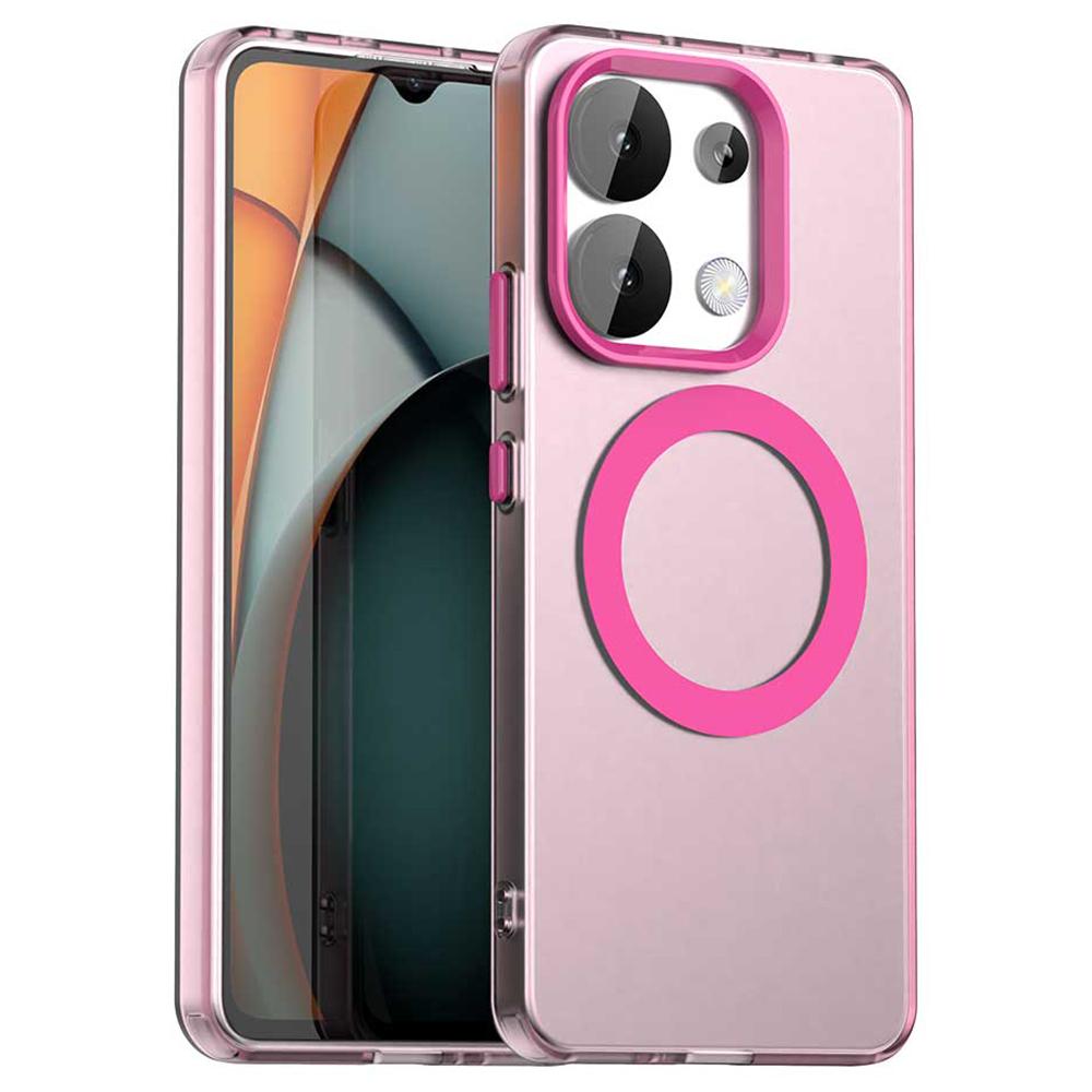 For Xiaomi Redmi Note 13 4G Case Compatible with MagSafe PC+TPU+PET Anti-Drop Phone Cover