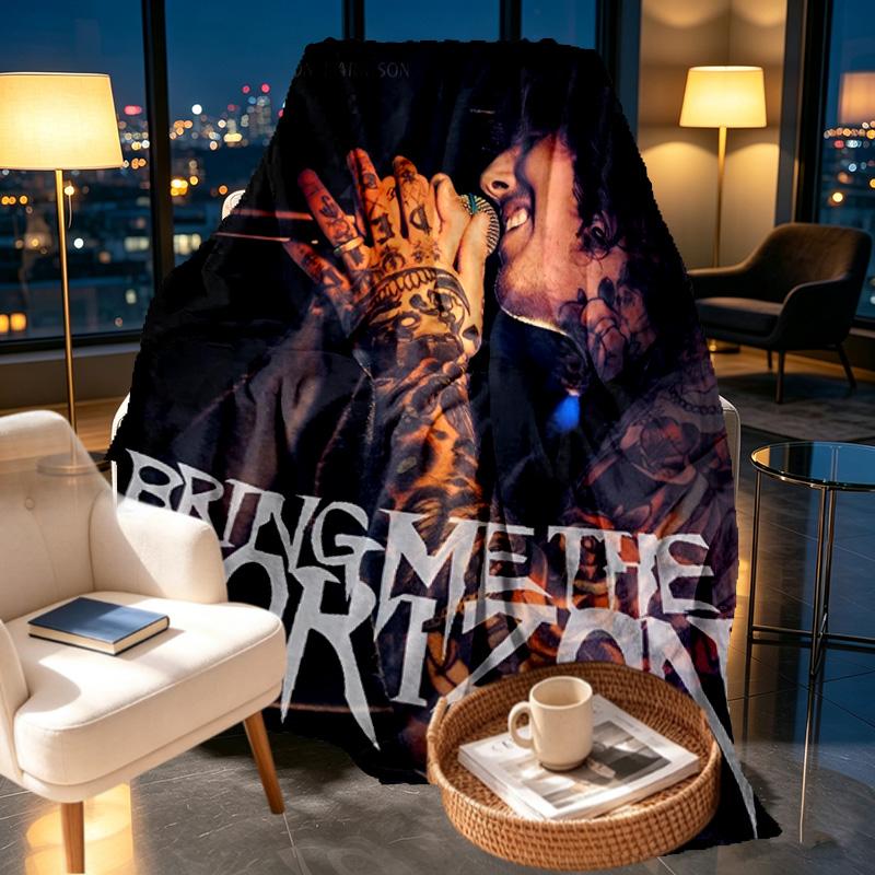 Bring Me the Horizon Print Blanket - Soft & Comfortable, for Bedroom, Travel, Sofa, Home Decoration - Birthday Christmas Gift for Friend